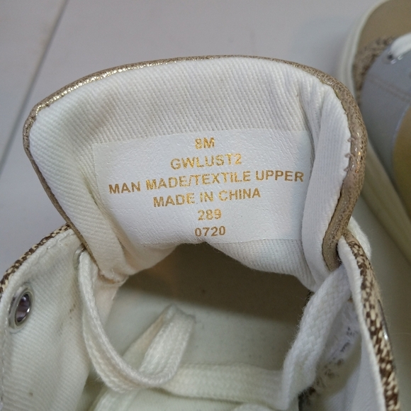 Guess Gold Lust Lace-Up Sneaker  Women's Size 8M - Picture 10 of 12